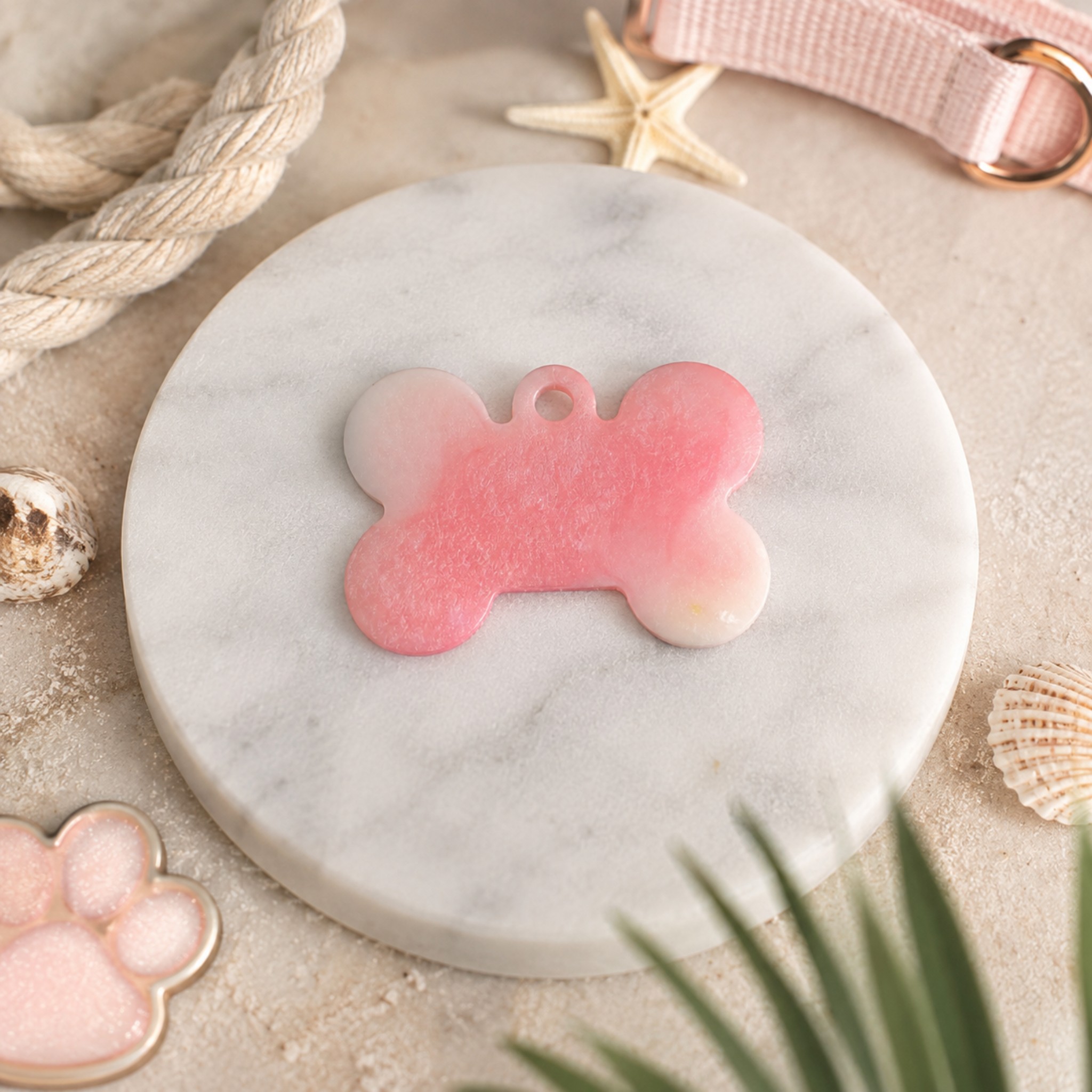 Medagliette Personalizzabili in Resina Glitter per Animali